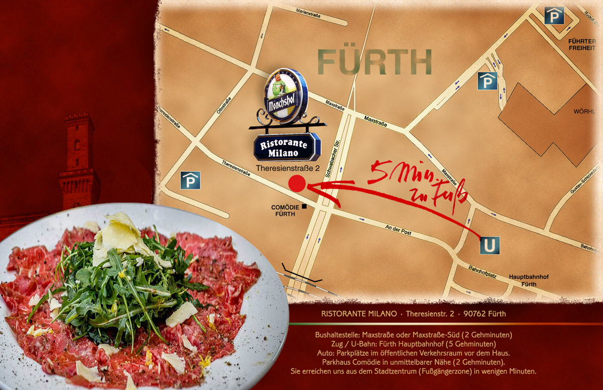 Ristorante Milano, Fürth - Anfahrt